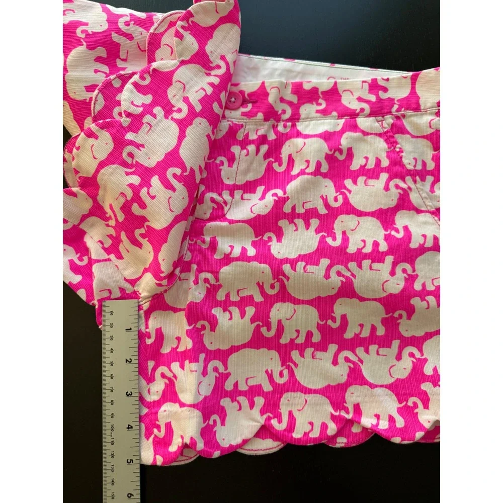 Lilly Pulitzer Buttercup Short Womens‎ 6 Elephant Tusk-in Sun Pink Scalloped Hem